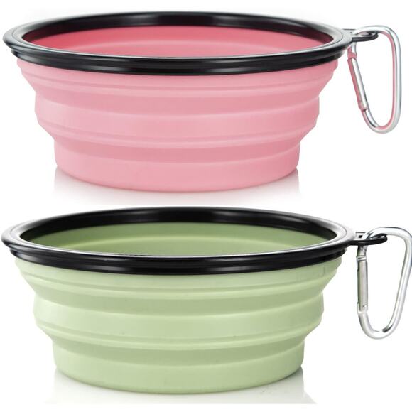 Dog Bowl Pet Collapsible Bowls, 2 Pack, small - Picture 1 of 4